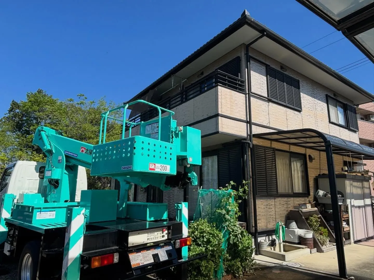 豊田市野見町にて雨樋清掃のご依頼。